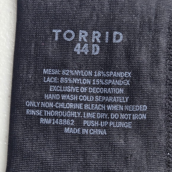 Torrid Women Bra 44D Magenta Push Up Underwired Lace Mesh Multiway - Picture 8 of 10